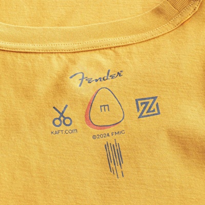 KAFT X FENDER X ZUHAL Riff Hands - Sulphur - Tasarım T-Shirt - Unisex